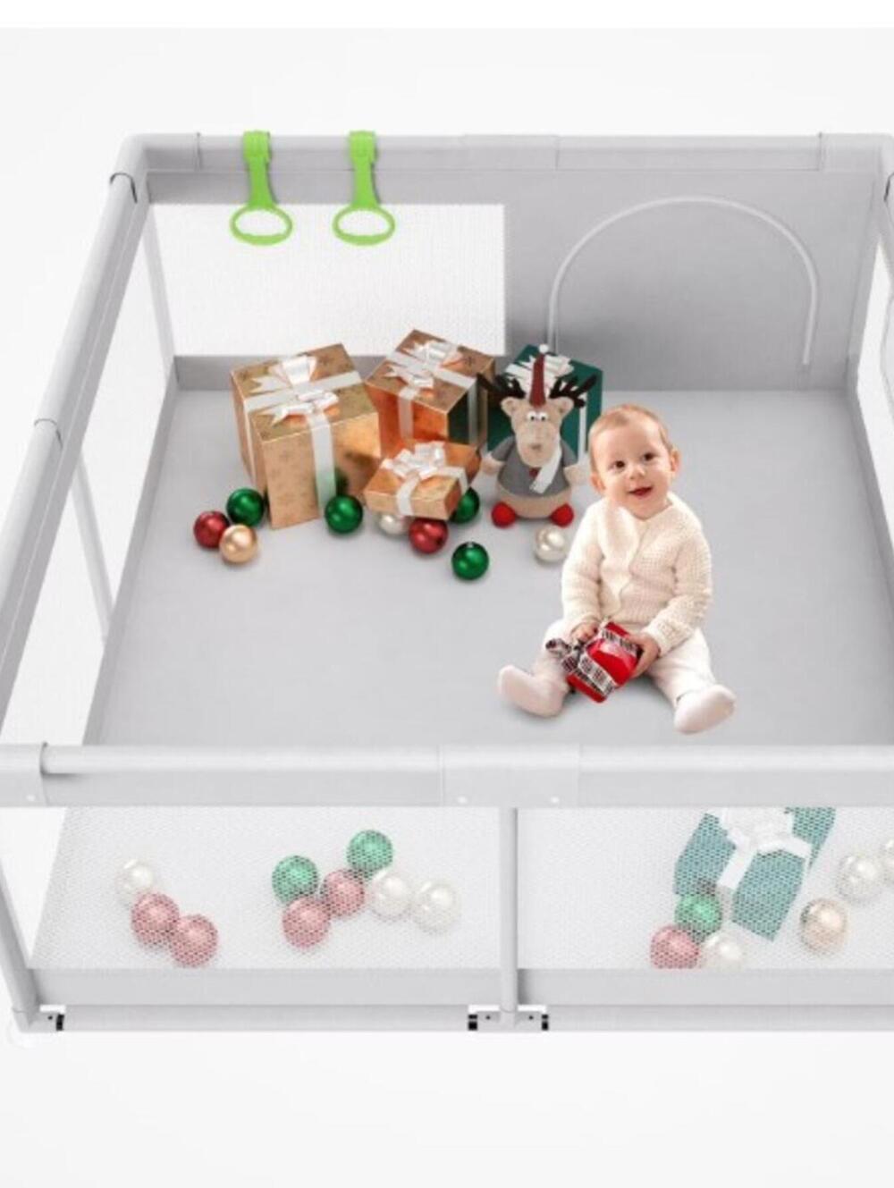 PLAYARD FOR KIDS OR PETS-47X47-GRAY